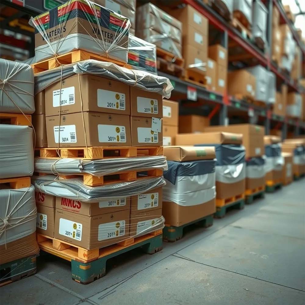 نحوه چیدمان بار روی پالت پلاستیکی