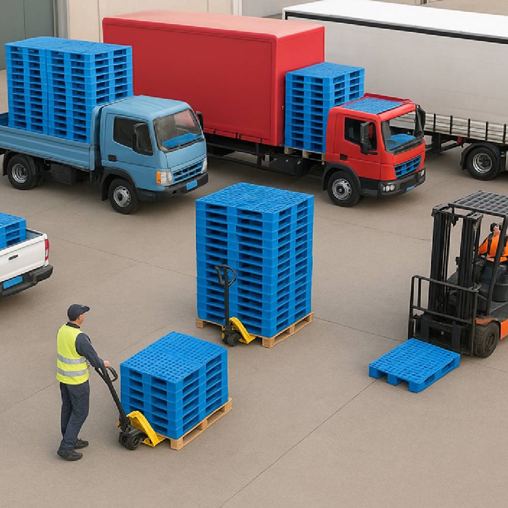 از وانت تا تریلی؛ چند پالت پلاستیکی می‌توان بار زد؟