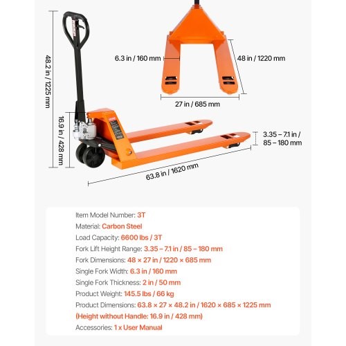 پالت پلاستیکی و جک دستی